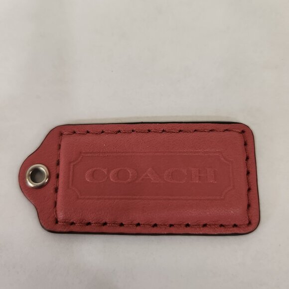 Coach Dusty Pink Coral Leather Hangtag - Picture 2 of 5